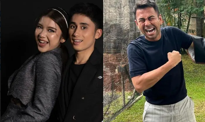 Kolase foto Raffi Ahmad, Alshad Ahmad dan Tiara Andini