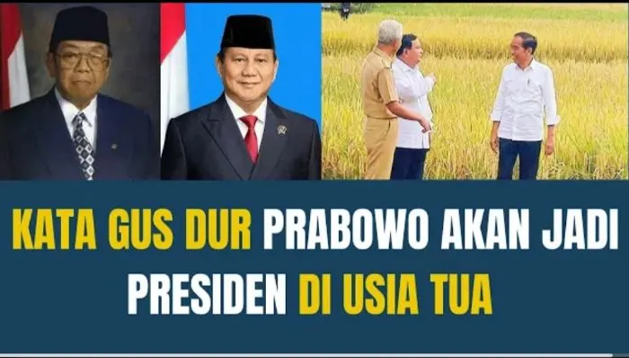 Presiden keempat RI, KH Abdurrahman Wahid atau Gus Dur pernah meramalkan Prabowo Subianto terkait dengan karier di dunia politik