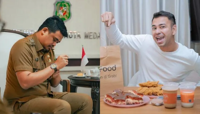 Kolase Foto Bobby Nasution dan Raffi Ahmad