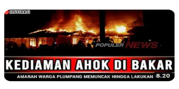 Benarkah Kediaman Ahok Dibakar Orang Tak Bertanggungjawab
