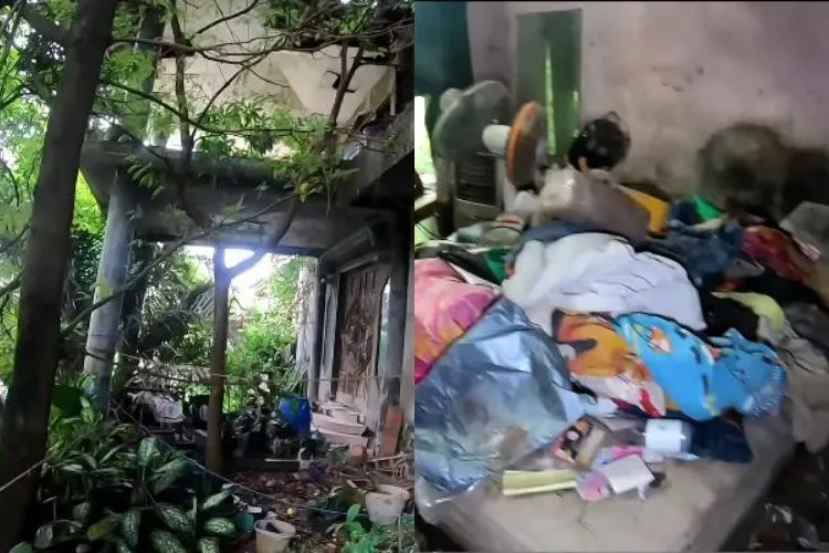 Rumah dokter Wayan saat dibersihkan oleh Damkar