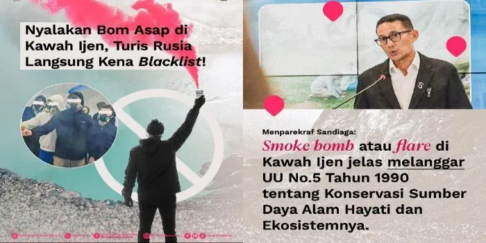 Menparekraf Sandiaga Uno memblakclist turis rusia