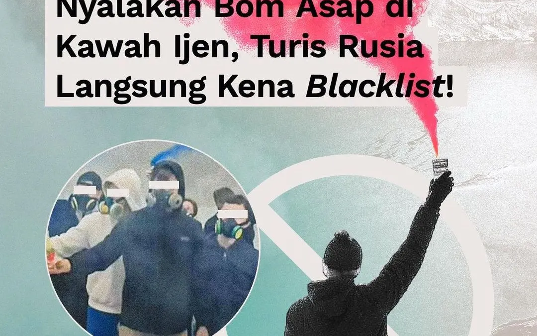 Sandiaga Uno blacklist turis Rusia yang nyalakan bom asap di Kawah Ijen