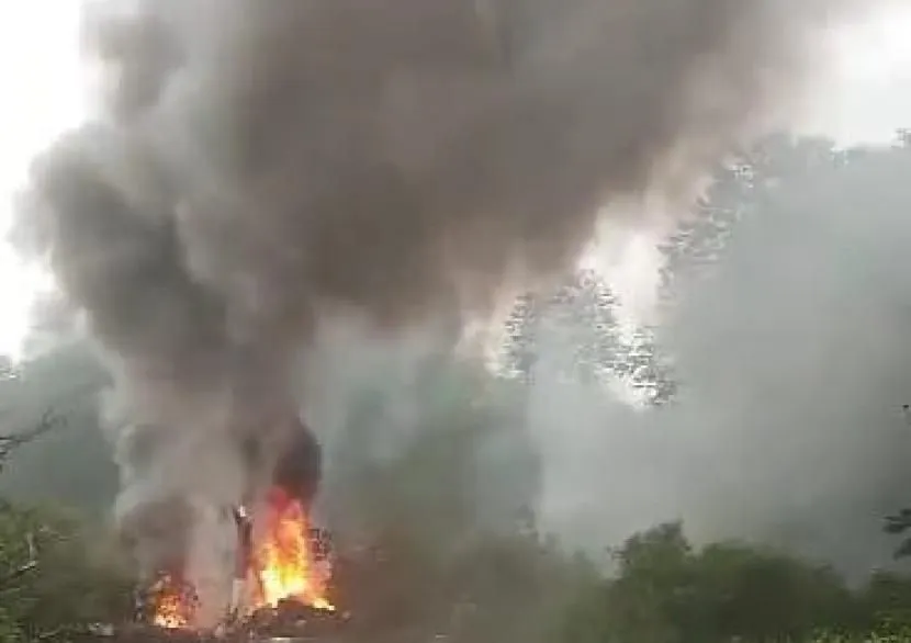 Video adanya helikopter jatuh di Ciwidey, Bandung Minggu, 28 Mei 2023