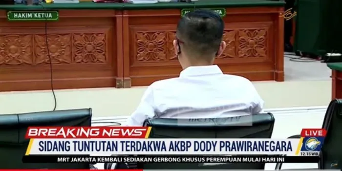 Sidang Tuntutan AKBP Dody Prawiranegara di Pengadilan Negeri Jakarta Barat, Senin (27/3/2023)