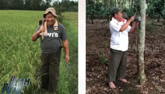 Mantan Kabareskrim Susno Duadji rupanya memiliki sisi kehidupan yang lain, kini memacul hingga menanam kopi dan durian.
