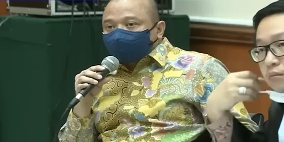 Teddy Minahasa dalam persidangan kasus Narkoba
