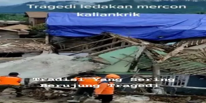 Ledakan Mercon di Kaliangkrik Magelang, Senin (27/3/2023)