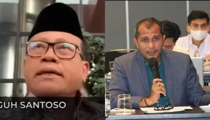 Ketua IPW Sugeng Teguh Santoso dan Wamenkumham Edward Omar Sharif Hiariej