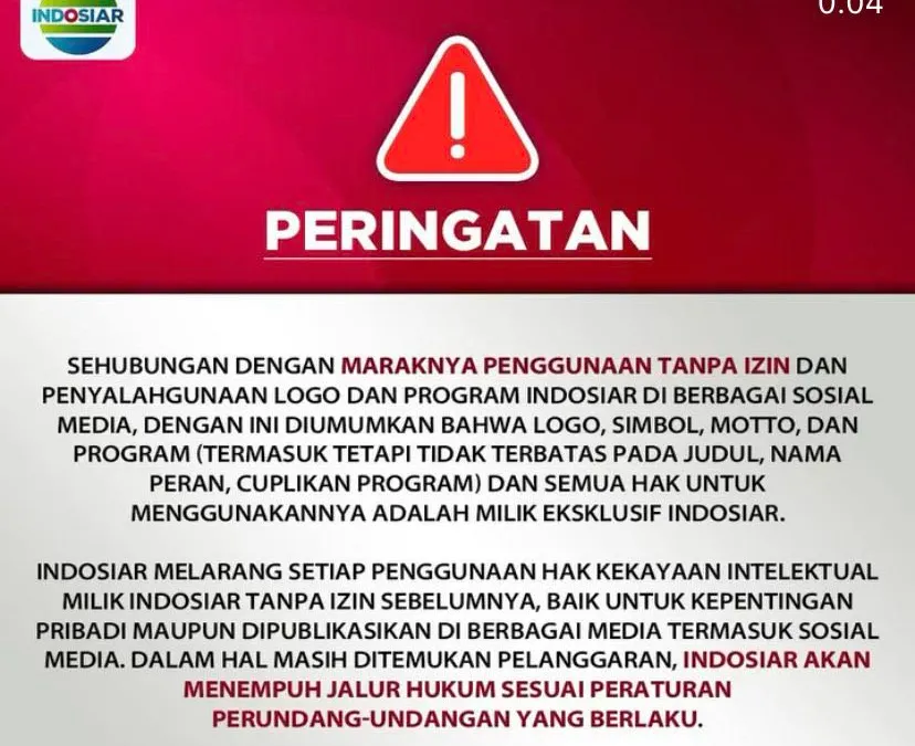 Peringatan Indosiar soal logo