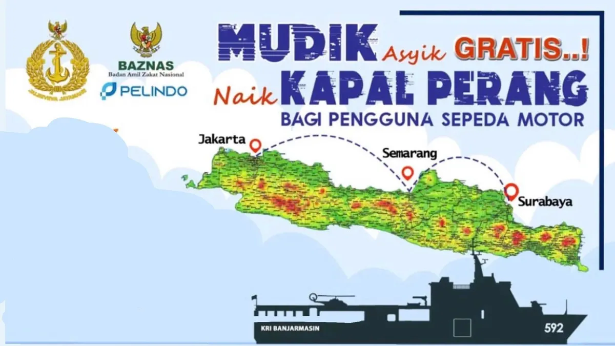 Mudik Gratis Naik Kapal Perang