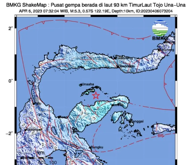 Kabupaten Tojo Una-una, Sulawesi Tengah diguncang gempa bumi
