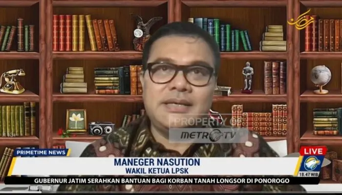 Wakil Ketua LPSK Maneger Nasution 