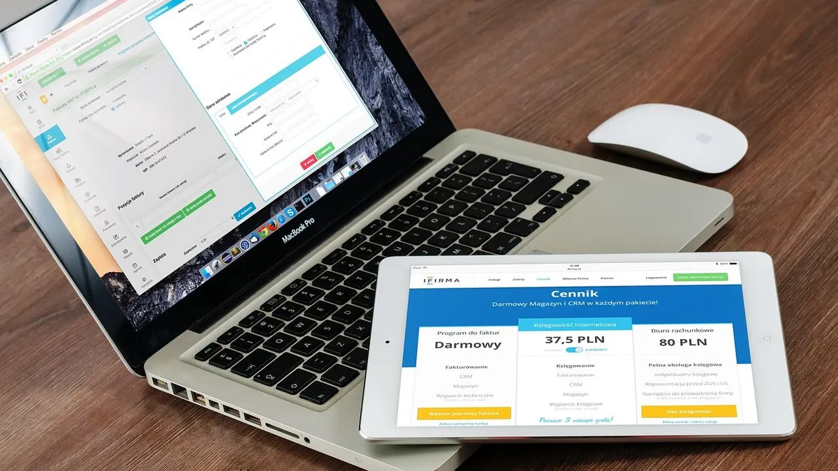 Ilustrasi website bisnis online.
