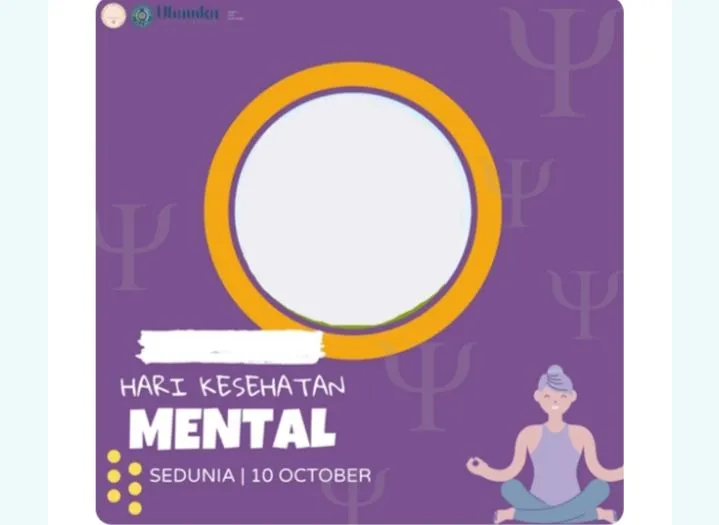 Twibbon Hari Kesehatan Mental Sedunia 2022.