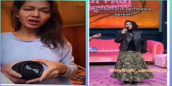 Penyanyi No Coment Tuty Wibowo Ikutan Viral Gara-gara Live Bunda Corla /tangkaplayar @corla_2 dan @rumpi_gosip