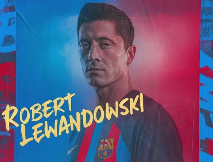 Robert Lewandowski resmi menjadi pemain baru Barcelona musim 2022/23 (20/7). (Instagram.com/fcbarcelona)