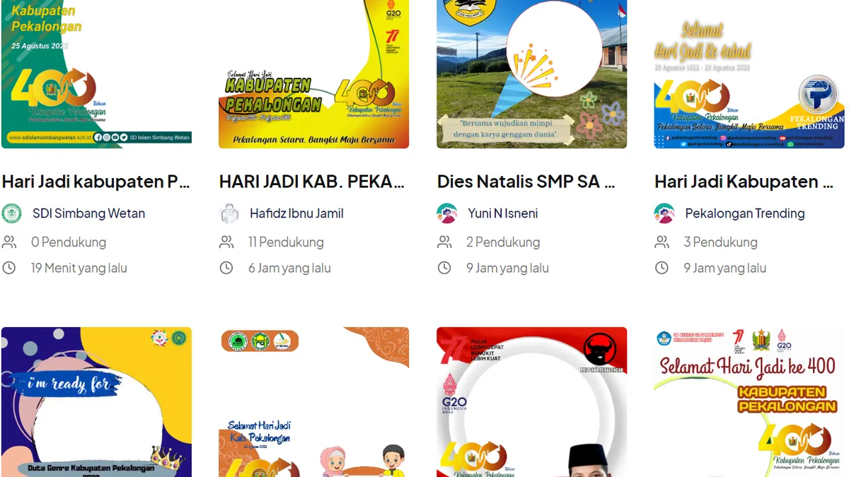 Twibbon hari jadi Kabupaten Pekalongan.