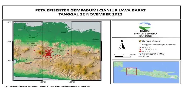 Gempa susulan Cianjur Jawa Barat (BMKG Jawa Barat)