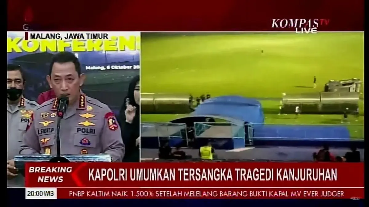 Kapolri Jend Pol Listyo Sigit Prabowo mengatakan, Polri telah menetapkan enam orang tersangka kerusuhan di Stadion Kanjuruhan Malang yang menewaskan 131 orang