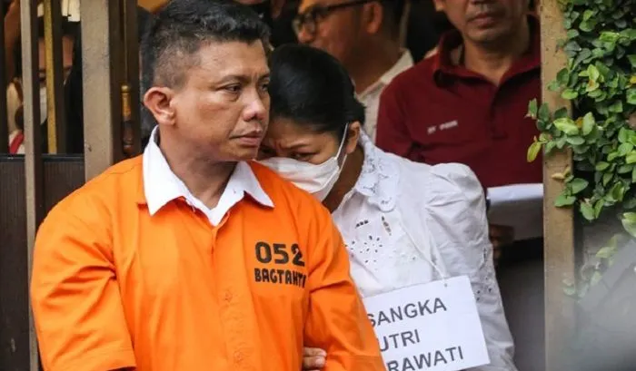 Ferdy Sambo dan Putri Candrawathi dalam rekonstruksi pembunuhan Brigadir J.