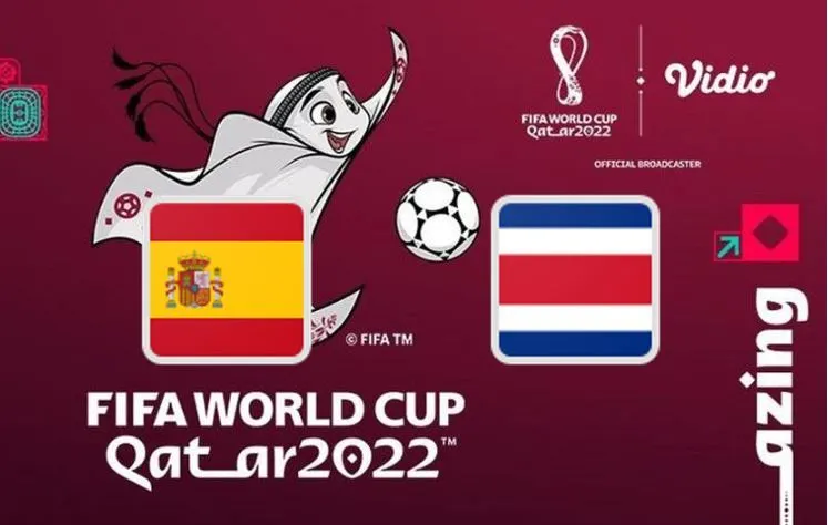 Spanyol vs Kosta Rika di Piala Dunia Qatar 2022.