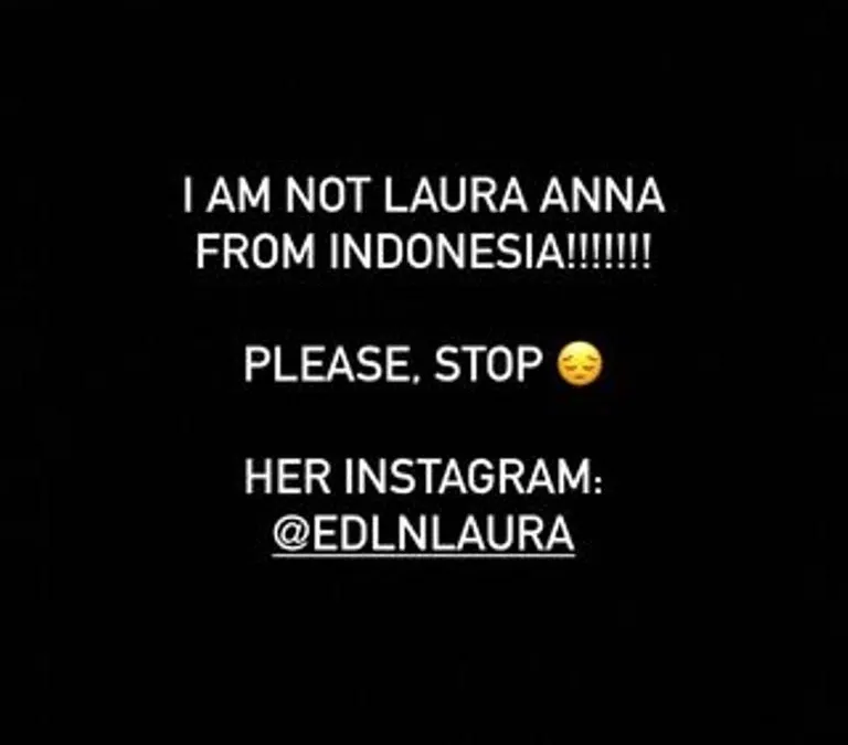 Ucapan duka untuk selebgram Edelenyi Laura Anna yang salah kirim.