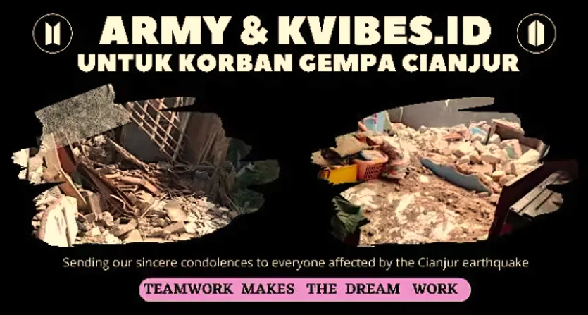 Donasi ARMY dan KVIBES.ID untuk Cianjur.