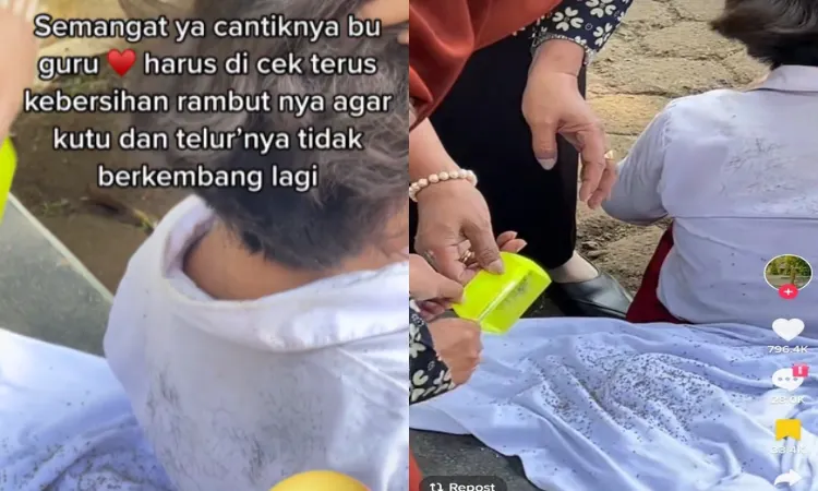 Viral Video Guru Bersihkan Kutu Rambut Murid SD, Banjir Pujian dari Netizen