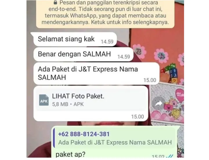 Hati-hati! Modus Penipuan Siber Berkedok Kurir Paket Melalui WA, Bisa Bikin Saldo Rekening Ludes