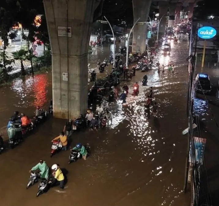 Banjir di Jakarta.