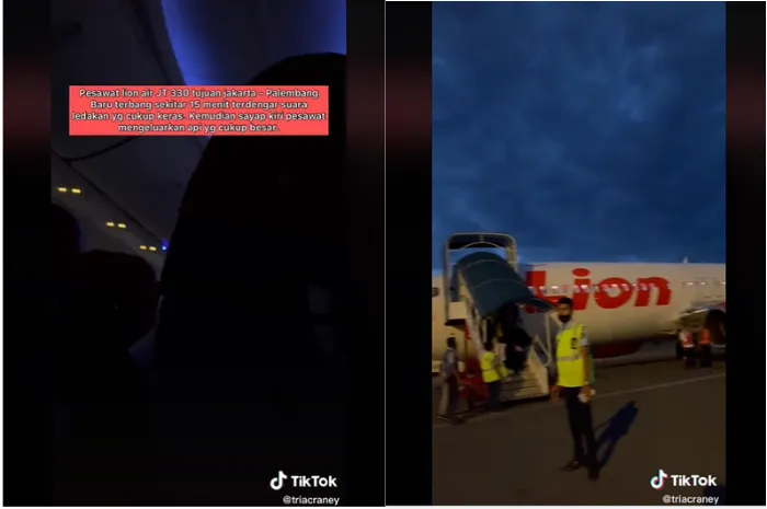 viral Pesawat Lion Air JT 330 Rute Jakarta-Palembang Terbakar