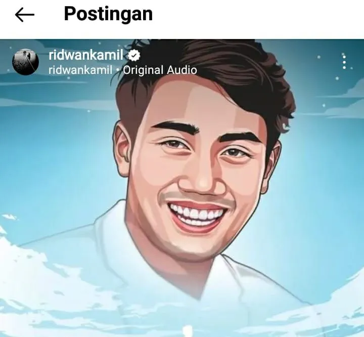 Postingan IG Ridwan Kamil tentang kepergian Emmeril Kahn Mumtadz atau Eril yang meninggal tenggelam di Sungai Aare Swiss.
