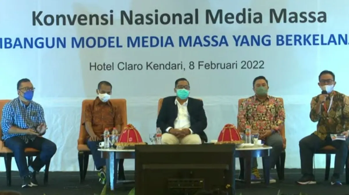 Acara Konvensi Nasional Media Massa yang berlangsung di Kendari, Februari 2022.