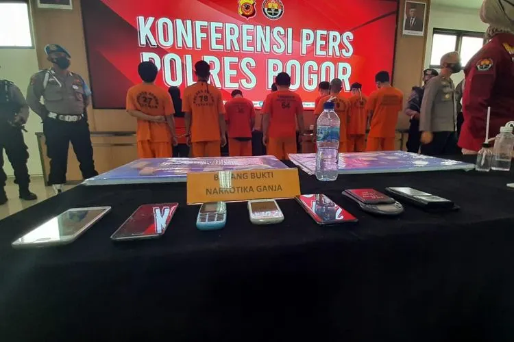 Konferensi pers, di Mako Polres Bogor (Yogi Faisal/ AyoBogor)
