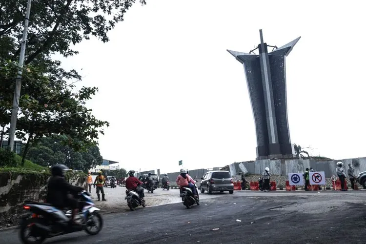 Pemkab Bogor Ujicobakan Sistem Satu Arah di Bundaran Tugu Simpang Sentul/ dok. Pemkab Bogor