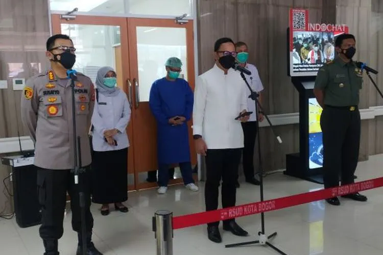 Forum Komunikasi Pimpinan Daerah (Forkopimda) Kota Bogor saat memberikan keterangan resmi kepada awak media. (Yogi Faisal