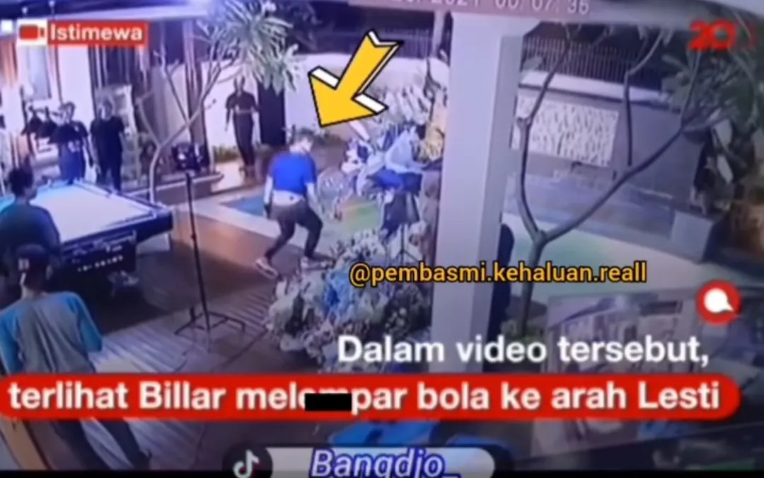 Video detik-detik Rizky Billar lempar Lesti Kejora pakai bola billiard beredar di media sosial