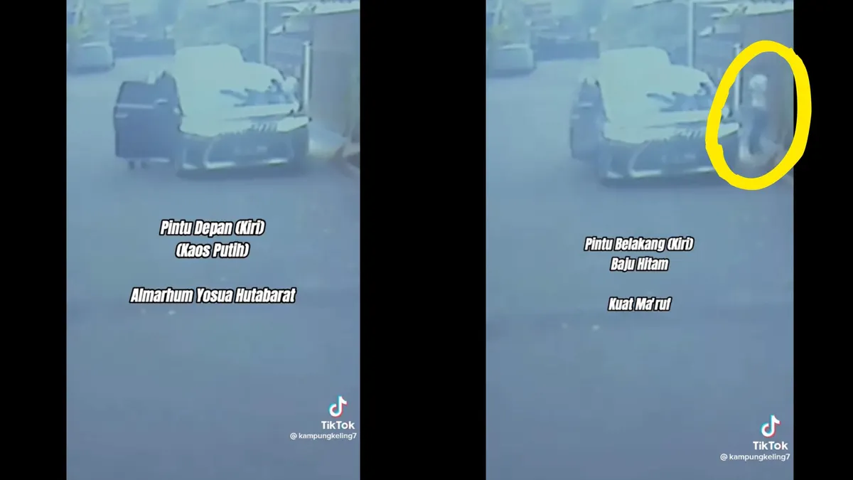 Beredar rekaman CCTV dengan nuansa hitam putih disebut sebagai rekaman CCTV jelang eksekusi Brigadir J.