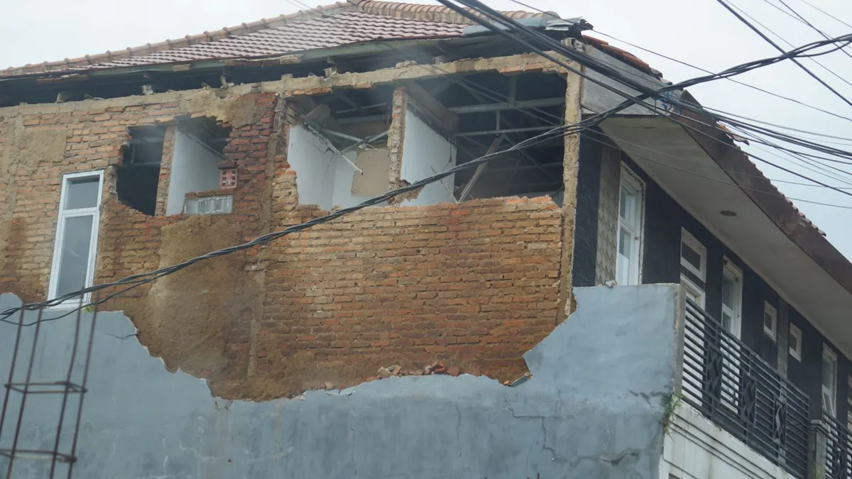 Rumah terdampak gempa Cianjur, Jawa Barat.