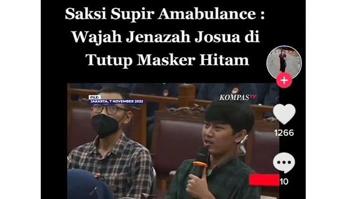 Pengakuan Mengejutkan Sopir Ambulans di Sidang Gabungan Bharada E, Jenazah Joshua Ditutup Masker Hitam