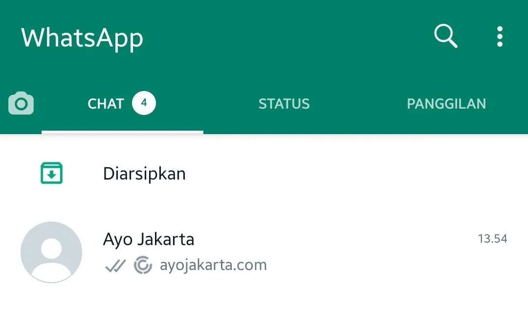 Tanda lingkaran putus di WhatsApp.