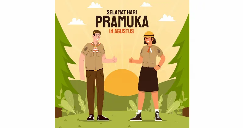 Poster Hari Pramuka 2022 siap download dan edit.
