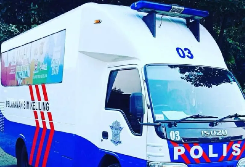 Ilustrasi mobil SIM Keliling yang bisa dimanfaatkan warga Jakarta untuk perpanjangan SIM hari ini.