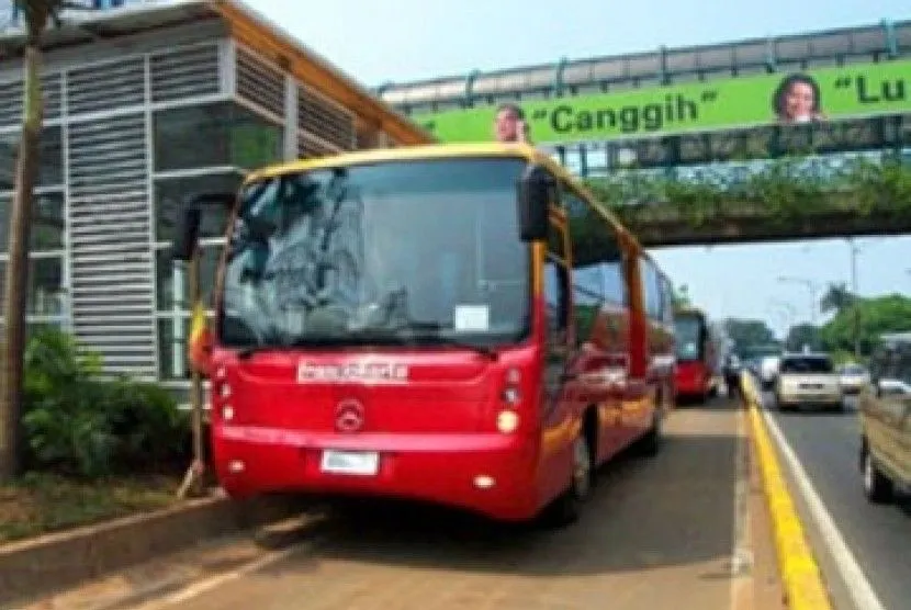 Ilustrasi bus TransJakarta