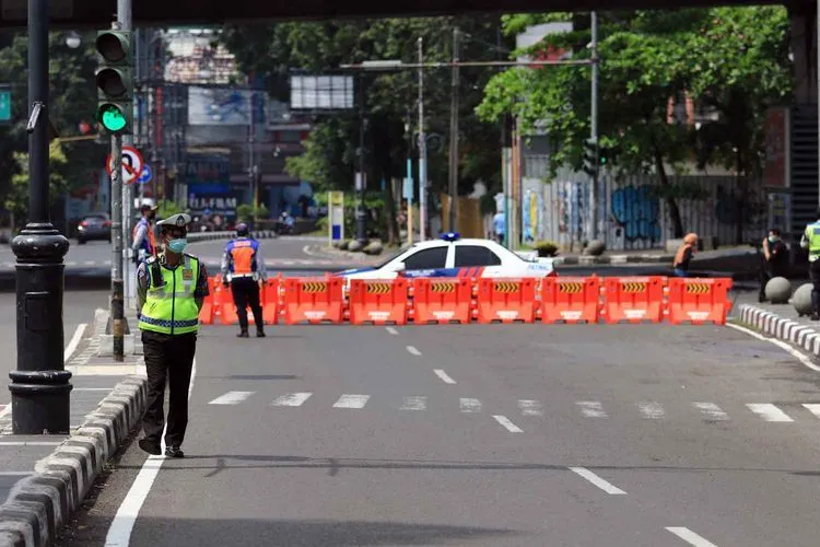 Ilustrasi penyekatan jalan