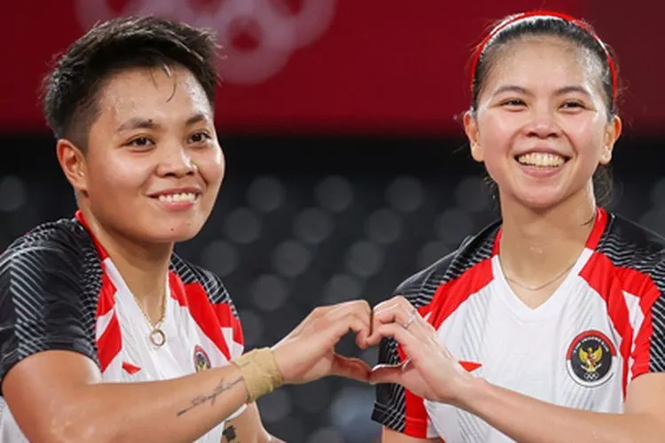 Ganda putri Indonesia peraih medali emas Olimpiade Tokyo 2020, Greysia Polii dan Apriyani Rahayu