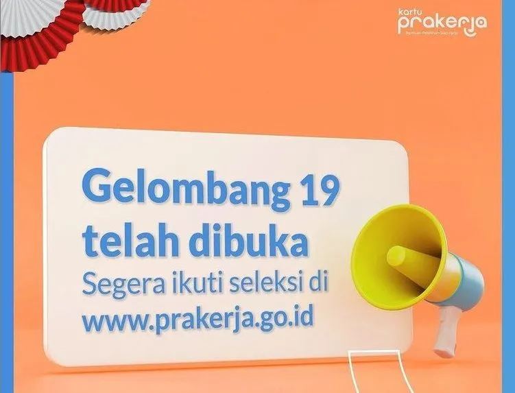 Pendaftaran Kartu Prakerja gelombang 19 dibuka mulai hari ini, Kamis 26 Agutus 2021