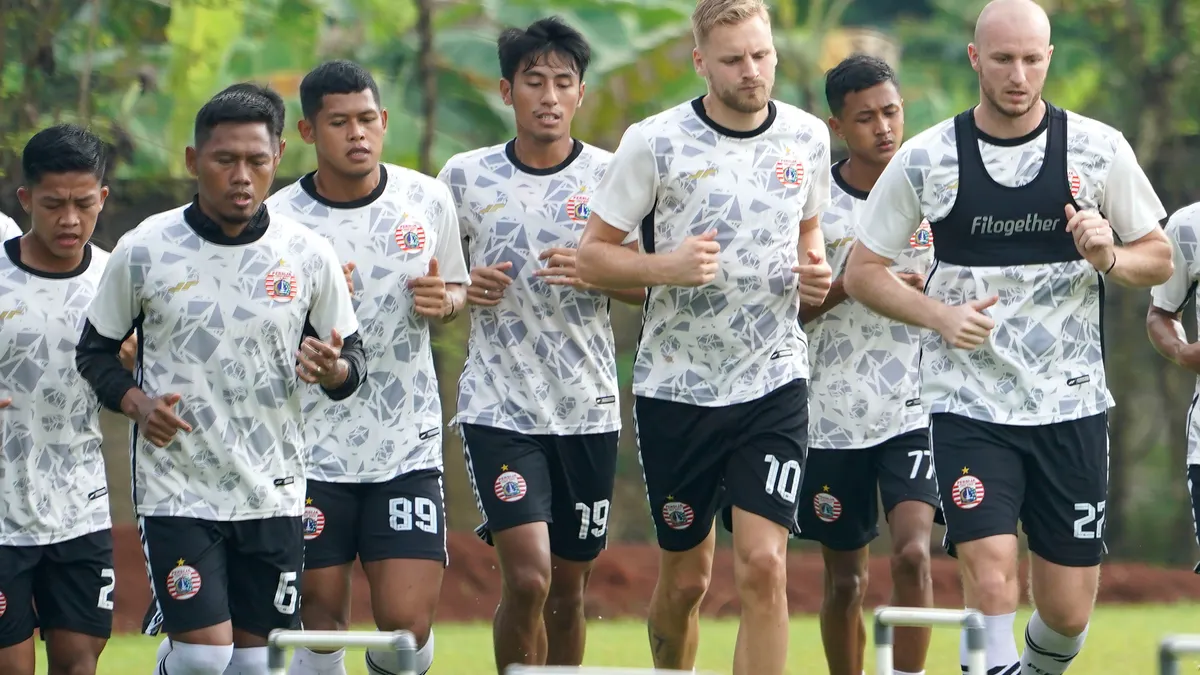 Persija Jakarta tengah berlatih super ekstra menjelang pertandingannya melawan Persib Bandung pada Ahad, 2 Oktober 2022.