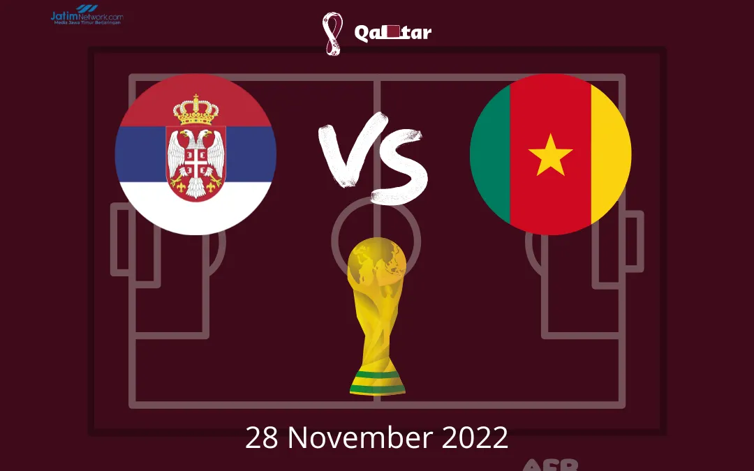 Sedang Berlangsung! Live Streaming Piala Dunia 2022 Gratis Kamerun vs Serbia, Tonton di Sini